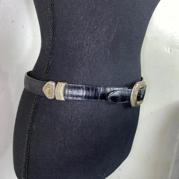 Brighton M‎ (30) two tone black brown leather reversible belt - Picture 4 of 10